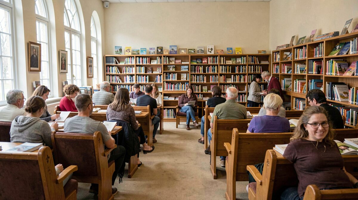 Opening photograph of The Parish Shelf, a magazine about finding, evaluating and sharing ministry resources for small congregations.